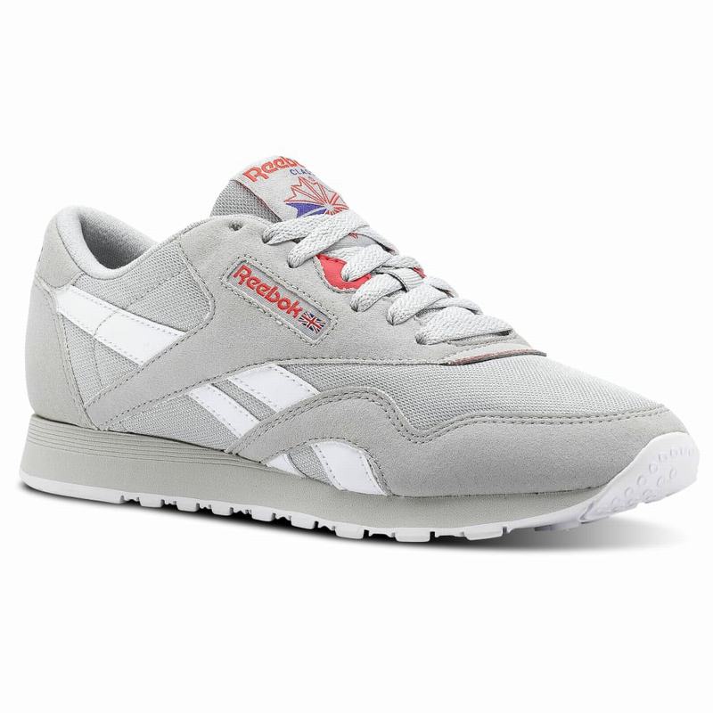 Tenisi Reebok Classic Nylon Dama Gri/Albi Romania SK3908QU